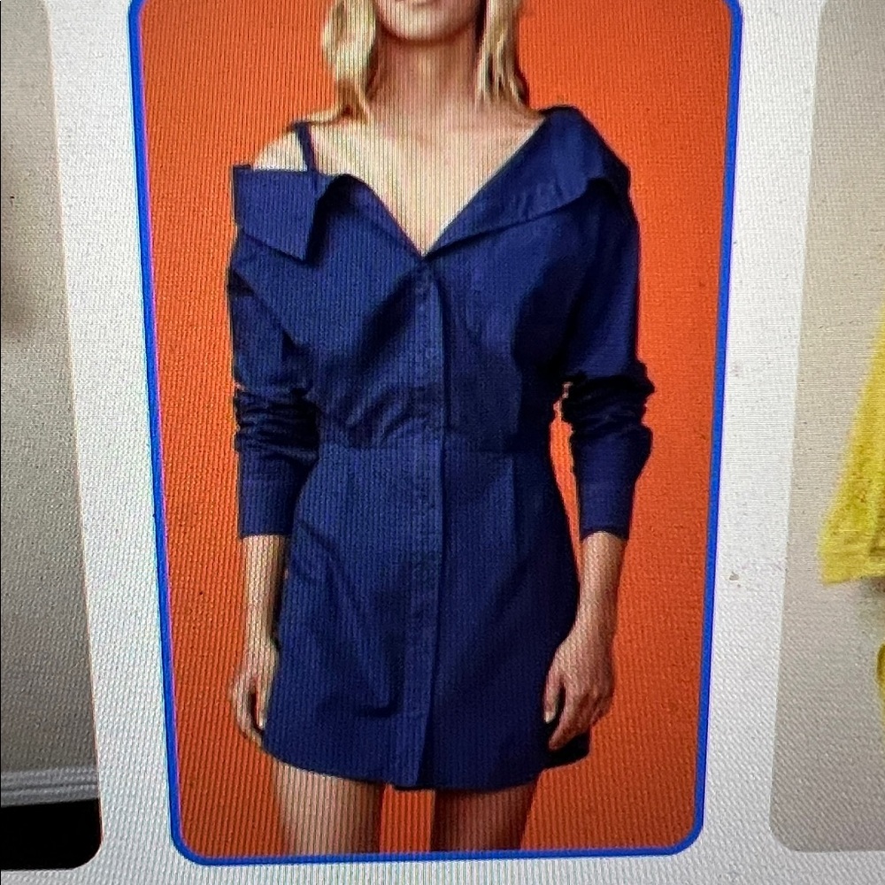 Monrow Stretch Poplin Mini Shirtdress - Navy
